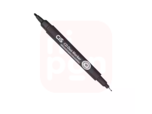 Caneta Marcador Permanente CD&DVD 2 Pontas na cor Preta