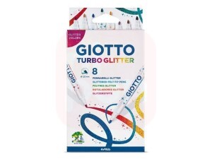 Canetinha Hidrocor Turbo Glitter C/8 Cores