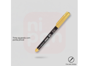 Caneta Marcador Brush Aquarelável CIS - Amarelo Canário